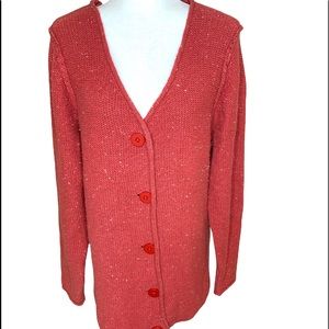 Cabela’s Marbled V Neck Button Down Cardigan Sweater Size:Xtra Large